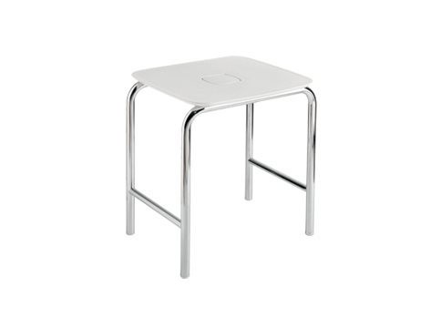 [INDA AV375A WW] AV375AWW - INDA HOTEL KRUKJE CHROOM/WIT - FRAME VAN MESSING VERCHROOMD H 38CM
