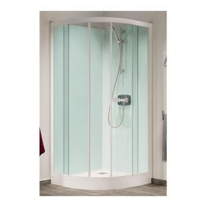 [CA772TTN] CA772TTN - KINEDO KINEPRIME GLASS KWARTRONDE  H/R 90 X 90 X 18 CM  SCHUIFDEUR TRANSP GLAS