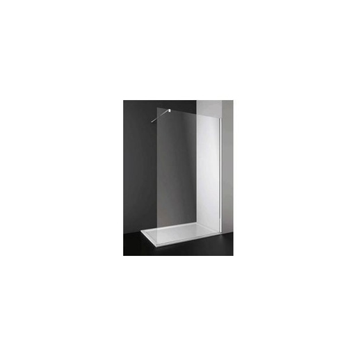 [S4055-140] B4055ULUTR - SONJA SAM WALK-IN  BR. 138-140 H2m TR. GLAS + ZILVER HOOGGLANS 8MM +muursteun 120cm