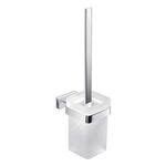 [INDA A58140 CR 21] INDA H2O  CLASSIC TOILETBORSTELGARNITUUR CHR. + GESATINEERDE BEKER 