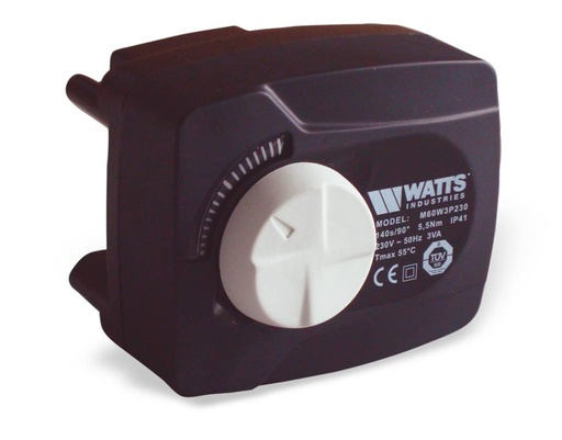 [109659] WATTS DRIEWEG MENGRAAN MOTOR 140SEC, 230V + MANUEEL MAX 110° 10 BAR