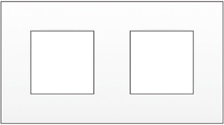 [120003] NIK10176800 - NIKO AFDEKPLAAT DUBBEL HORIZONTAAL WIT