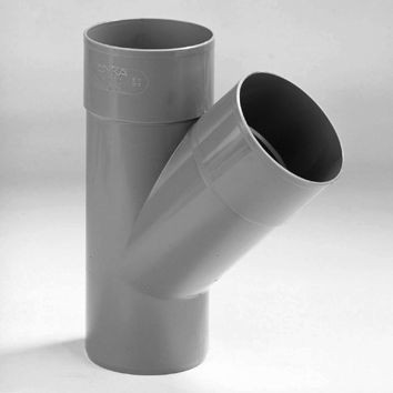 [7166 63] 5116103 - T-STUK GRIJS REGEN 63MM 45° MFF