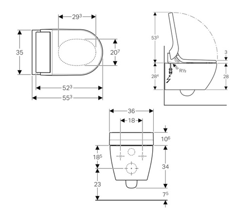 [146.090.11.1] 146.090.11.1 - GEBERIT AQUACLEAN TUMA WASH & DRY WC