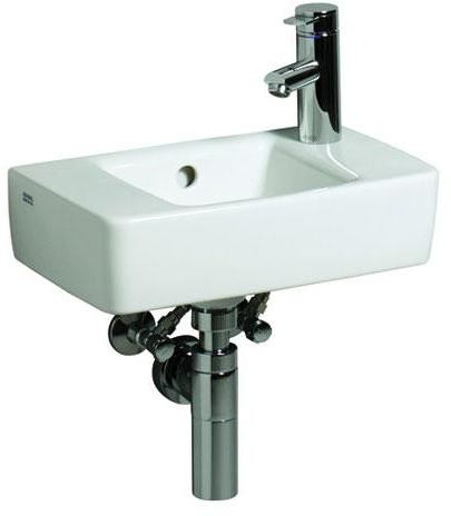[272140000] 272140000 - GEBERIT RENOVA COMPACT LAVE-MAINS 40 X 25 KR. GAT RECHTS MET OVERLOOP