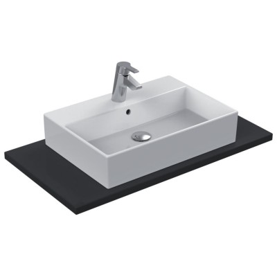 [K078101] K078101 - IDEAL STANDARD STRADA OPBOUWWASTAFEL B 60CM  1 KR.GAT, ACHTERZIJDE GEGLAZUURD