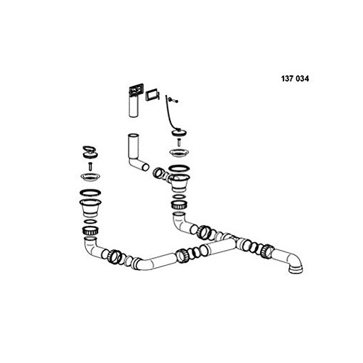[137 034] 137034 - BLANCO SYPHON DUBBEL MET OVERLOOP 6/4 40 EZS