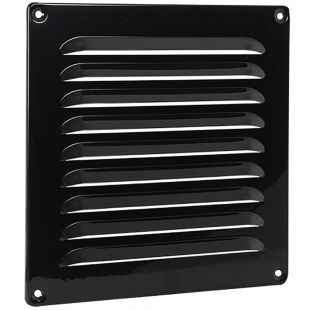 [1-2525Z] 6671 - ROOSTER ALU VIERKANT 25X25 ZWART 