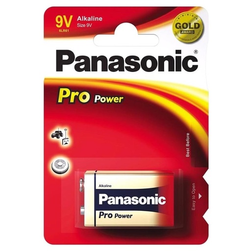 [846942] 1675 - PANASONIC BATTERIJ 6LR61PPG/1BP PRO POWER 9V BATTERIJ
