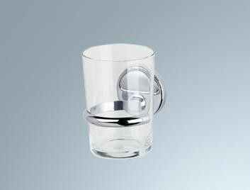 [INDA A21100 CT 03] INDA MOON BEKERHOUDER + GLAS CHR.