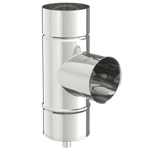 [023420] 2-32-0200-100 - T INOX+CONDENSDOP VOOR FLEXIBEL 100MM