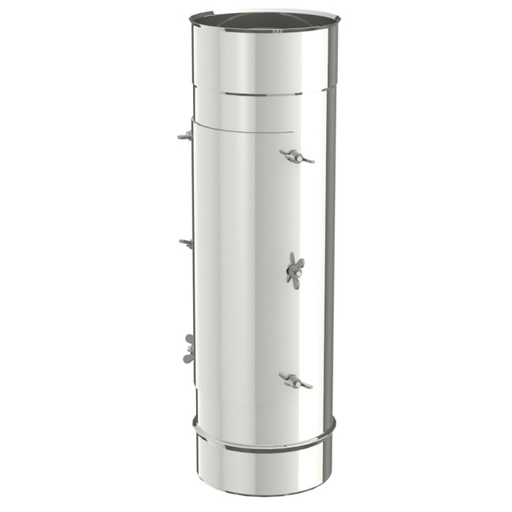 [023093] 1-01-0300-180 - BUIS INOX ENKELWANDIG 180MM+KUISDEUR 50CM OPSINOX