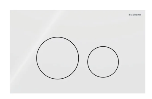 [115.628.JT.1] 115.628.JT.1 - GEBERIT DUWPLAAT SIGMA 40  ROND RVS MAT WIT