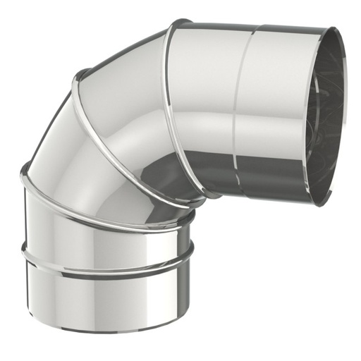 [023671] 1-09-1200-131 - COUDE INOX ENKELWANDIG DRAAIBAAR 131MM