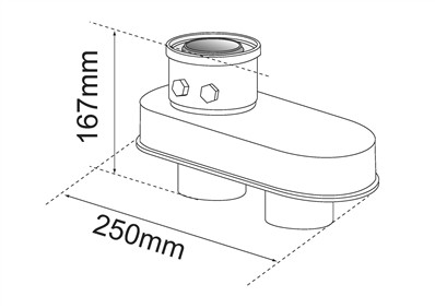 [0020017695] 0020017695 - BULEX A ADAPTER 2X80 >> 60/100 OUDE THERMOMASTER F25,F29,FAS29